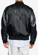 Givenchy Logo Embroidered Bomber Jacket Black BM01D Z6Y3Z-075