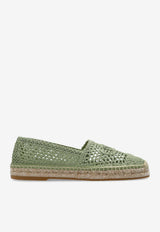Chloé Isla Logo Espadrilles Green CHC25U10M RG-31J
