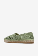 Chloé Isla Logo Espadrilles Green CHC25U10M RG-31J