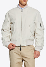 Givenchy Zip-Up Bomber Jacket Cream BM01C Q164Z-270