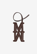 Max Mara Double M Leather Bag Charm Brown MMCHARM 2524726061-004