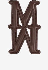 Max Mara Double M Leather Bag Charm Brown MMCHARM 2524726061-004
