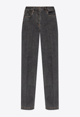 Etro Pegaso Straight-Leg Jeans Gray WRNB0026 AD311-S9095