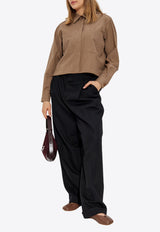 Max Mara Ricordo Wool Boxy Cropped Jacket Brown RICORDO 2521196021-005