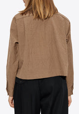 Max Mara Ricordo Wool Boxy Cropped Jacket Brown RICORDO 2521196021-005