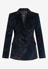 Etro Paisley Jacquard Corduroy Blazer Navy WRCA0010 99SAEE3-X0887