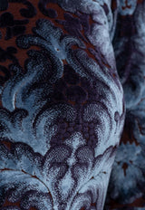 Etro Paisley Jacquard Velvet Dress Navy WRHA0237 99JJD10-S9883