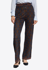 Etro Geometric-Motif Straight-Leg Pants Navy WRKC0009 AV703-S9883