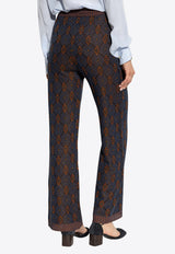 Etro Geometric-Motif Straight-Leg Pants Navy WRKC0009 AV703-S9883