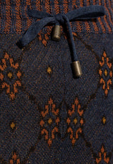 Etro Geometric-Motif Straight-Leg Pants Navy WRKC0009 AV703-S9883