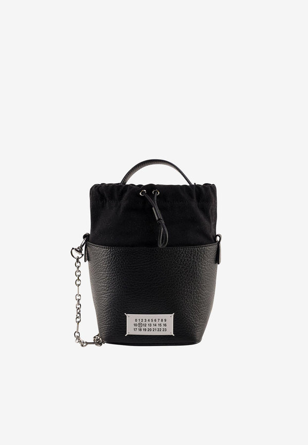 Maison Margiela  Mini Logo Patch Leather Bucket Bag Black S61WG0035P4348T8013_Black_29842206