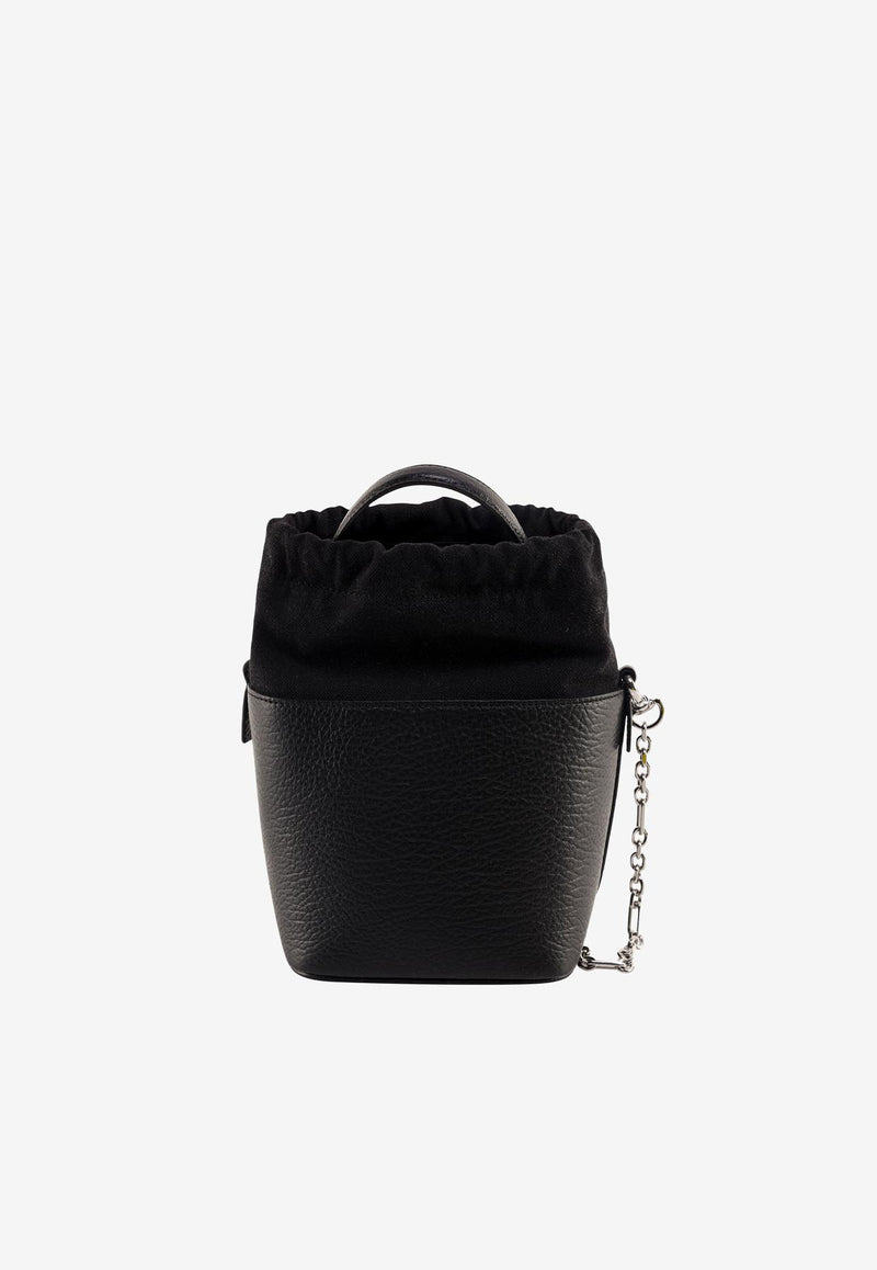 Maison Margiela  Mini Logo Patch Leather Bucket Bag Black S61WG0035P4348T8013_Black_29842206