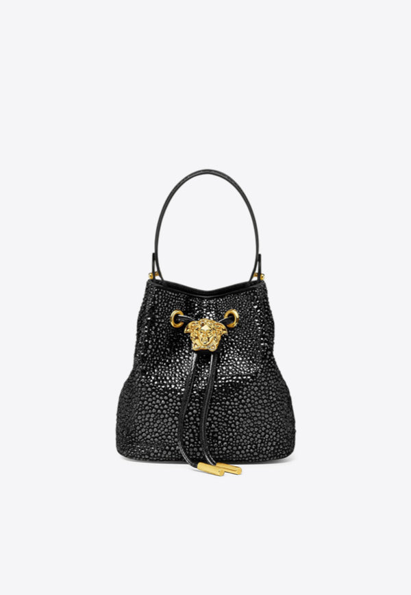 Versace Mini La Medusa Crystal Bucket Bag Black 1017754 1A14318 1B00V