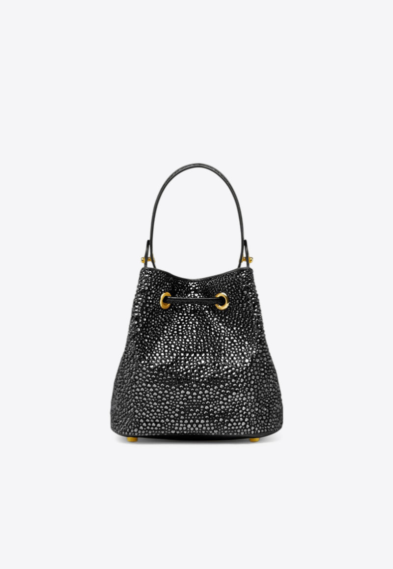 Versace Mini La Medusa Crystal Bucket Bag Black 1017754 1A14318 1B00V