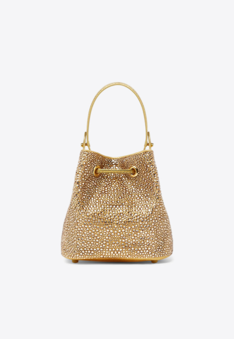Versace Mini La Medusa Crystal Bucket Bag Gold 1017754 1A14318 1Y83V