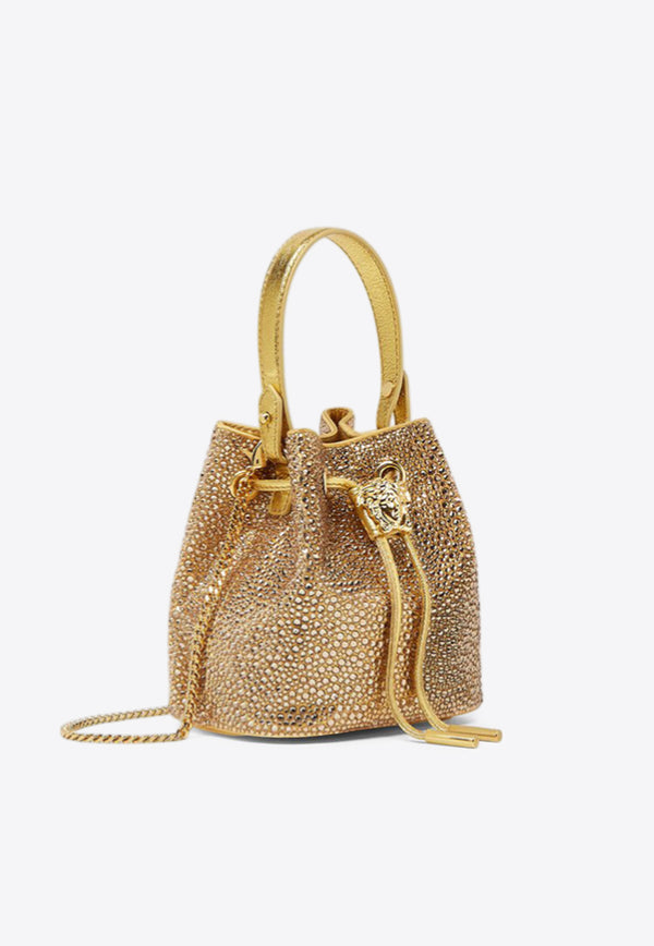 Versace Mini La Medusa Crystal Bucket Bag Gold 1017754 1A14318 1Y83V