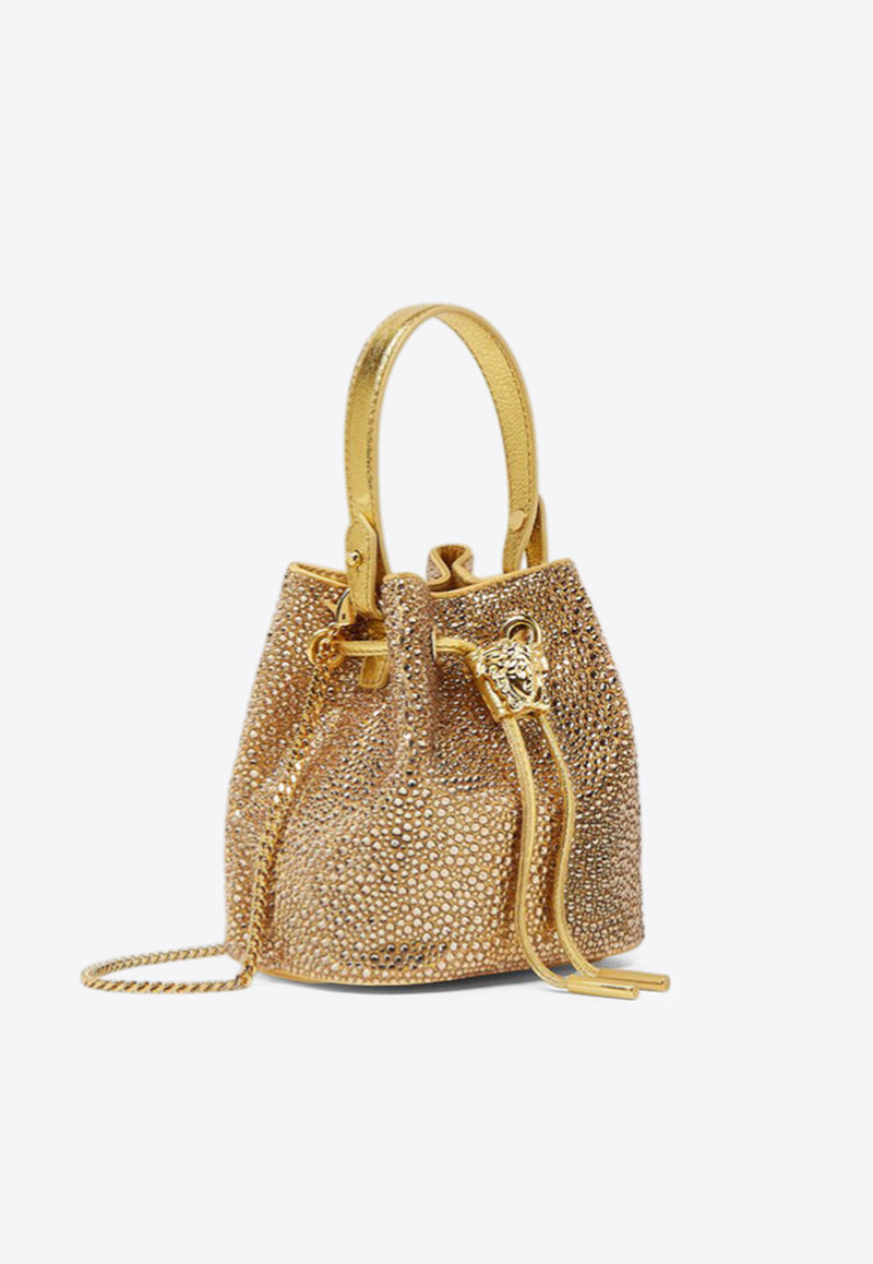 Versace Mini La Medusa Crystal Bucket Bag Gold 1017754 1A14318 1Y83V