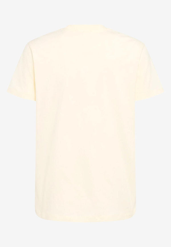 Moncler Logo Patch Short-Sleeved T-shirt Cream K20938C0001289AUO037_Cream_29857669