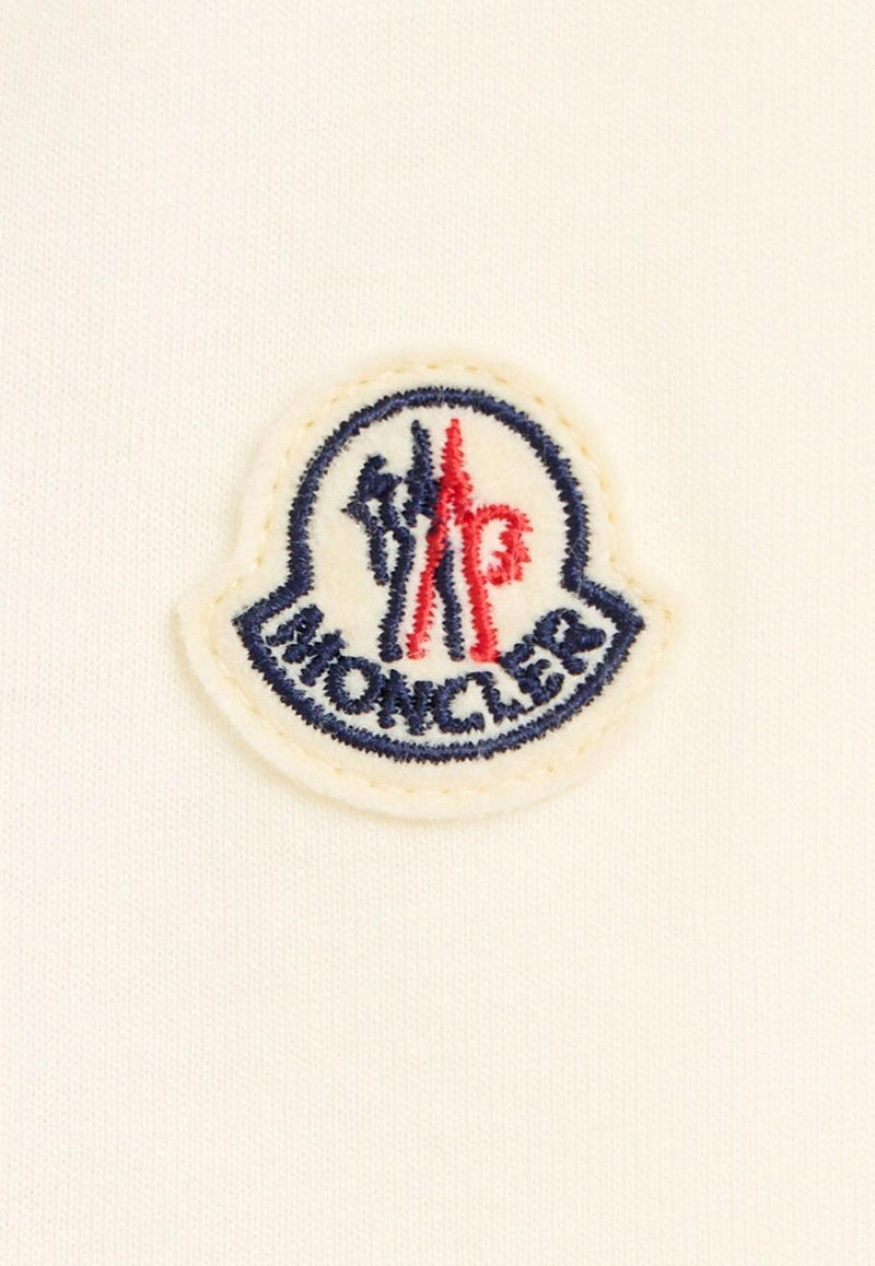 Moncler Logo Patch Short-Sleeved T-shirt Cream K20938C0001289AUO037_Cream_29857669