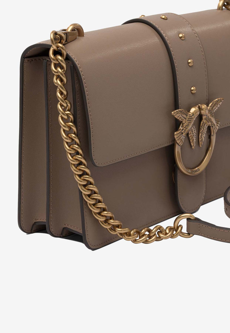 PINKO Classic Love One Flap Shoulder Bag Beige 105857A0F1D01Q_82974