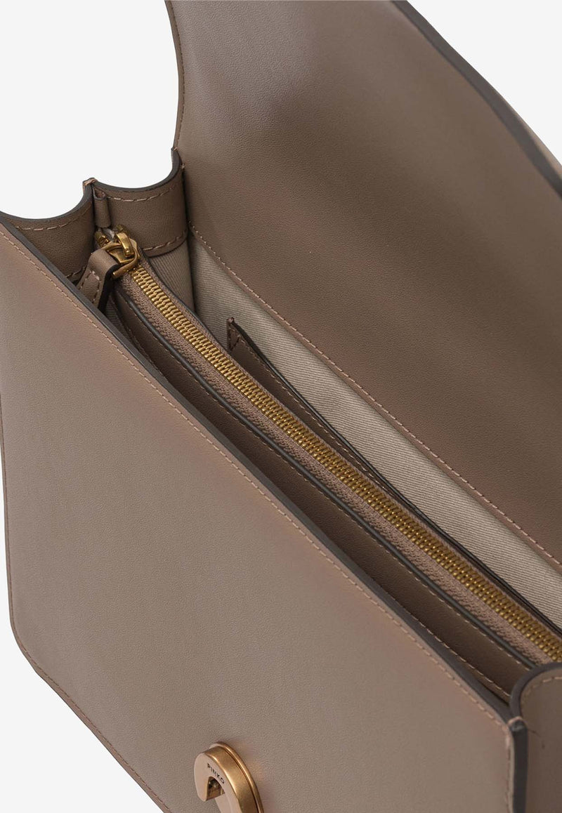 PINKO Classic Love One Flap Shoulder Bag Beige 105857A0F1D01Q_82974