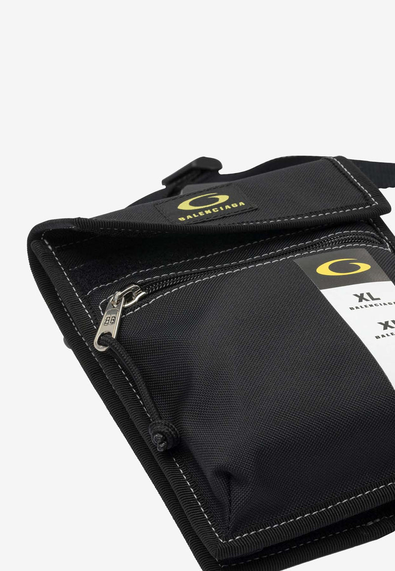 Balenciaga Explorer Pouch Bag with Strap Black 6559822ABZF1078_82421