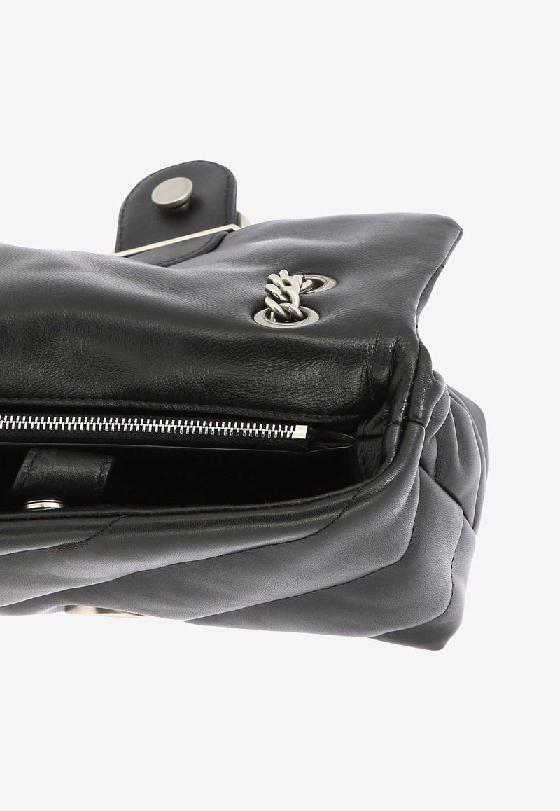 PINKO Mini Love Puff Maxi Quilt Leather Crossbody Bag Black 100039A0F2Z99O_82645