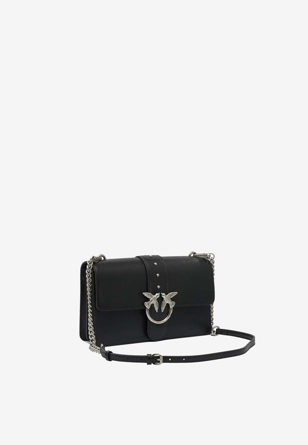 PINKO Medium Love One Leather Shoulder Bag Black 105857A0F1Z99O_82960