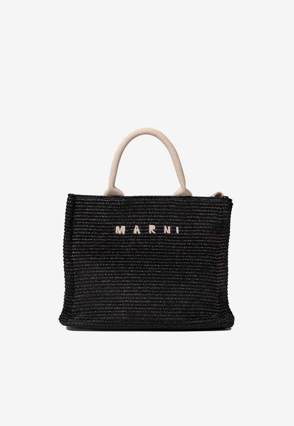 Marni Small East-West Raffia Tote Bag Black SHMP0077U0P3860Z1Q44_ca4cf929-40a9-4405-bdce-7822604c944c