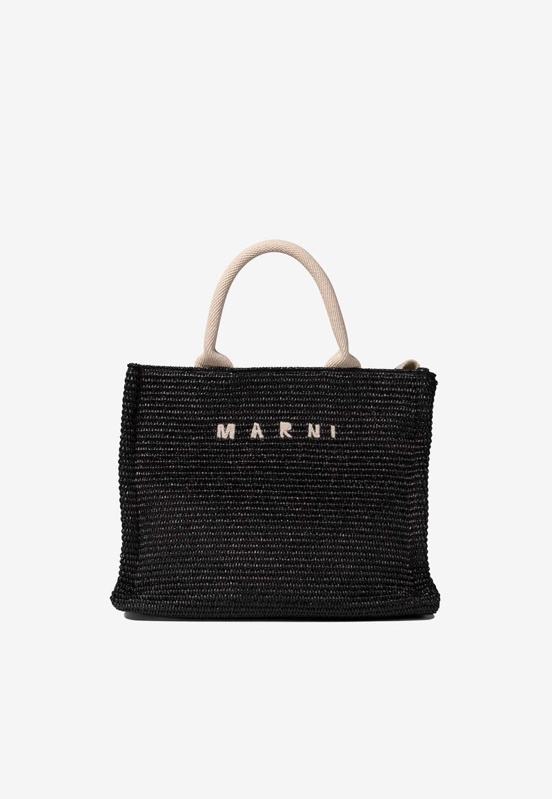 Marni Small East-West Raffia Tote Bag Black SHMP0077U0P3860Z1Q44_ca4cf929-40a9-4405-bdce-7822604c944c