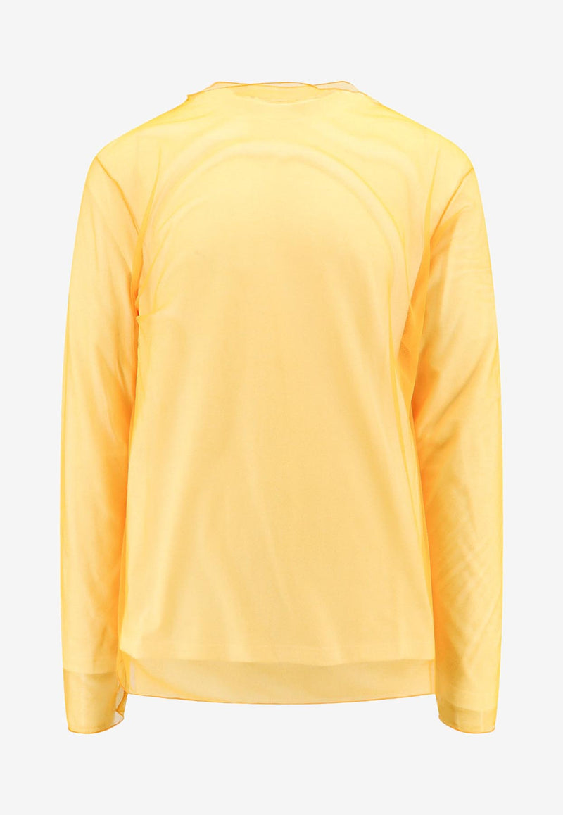 Jil Sander Long-Sleeved Printed T-shirt Yellow J22FV0110JTN325_832_Orange_29844026