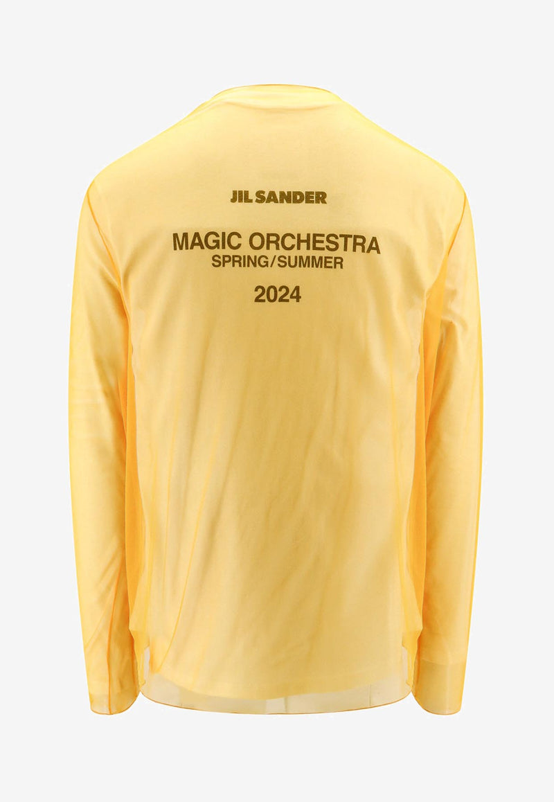 Jil Sander Long-Sleeved Printed T-shirt Yellow J22FV0110JTN325_832_Orange_29844026