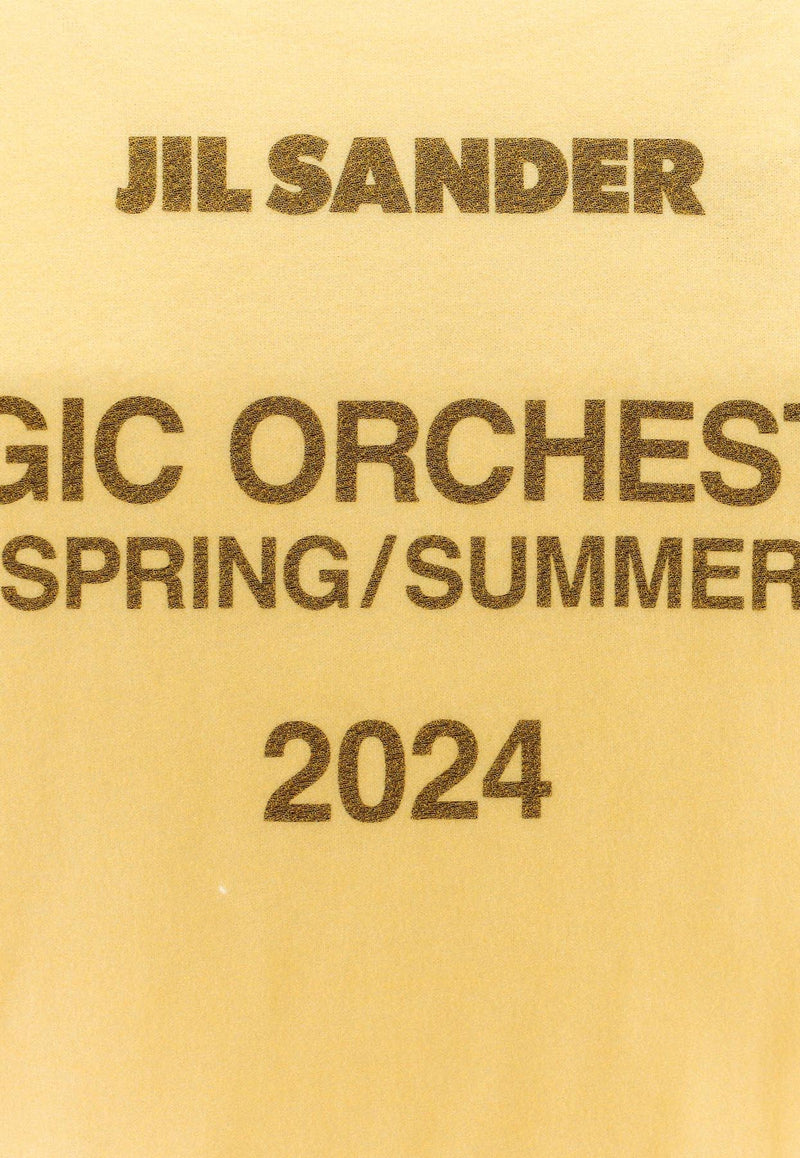 Jil Sander Long-Sleeved Printed T-shirt Yellow J22FV0110JTN325_832_Orange_29844026