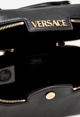 Versace Logo Tag Leather Vanity Bag Black 1018300 1A13171 1B00V
