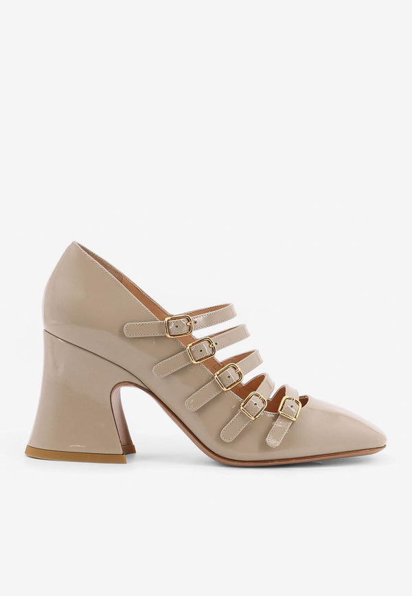 Chloé Janis 80 Patent Leather Pumps Gray CHC25A11CSG034_Citygrey_32772869