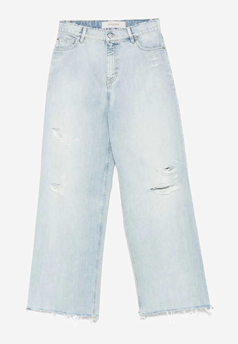 Golden Goose DB Ripped Boyfriend Jeans Blue GWP02079P001850_50134_CLOUD BLUE_32774264