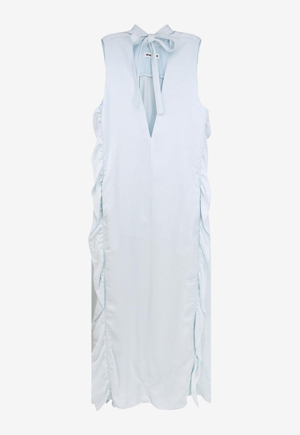 Jil Sander Plunging V-neck Maxi Dress Light Blue J02CT0299J65022_460_Blue_29847435