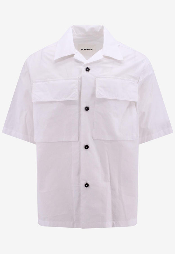 Jil Sander Logo Label Short-Sleeved Shirt White J47DL0106J45127_100_White_29840412
