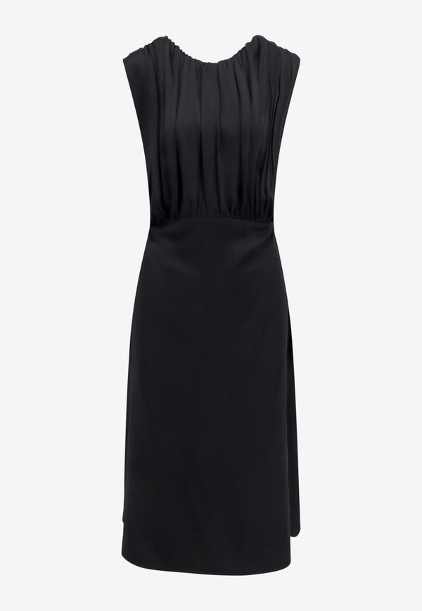 Jil Sander Satin Draped Midi Dress Black J01CT0161J76018_001_Black_29846974