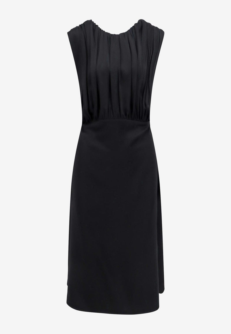 Jil Sander Satin Draped Midi Dress Black J01CT0161J76018_001_Black_29846974