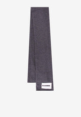 Jil Sander Cashmere Scarf with Logo-Label Gray J47TE0018J13204_030_Grey_29843446