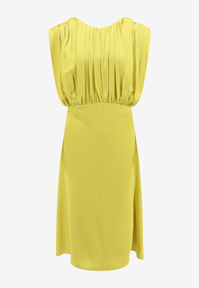 Jil Sander Satin Draped Midi Dress Yellow J01CT0161J76018_341_Yellow_29845134