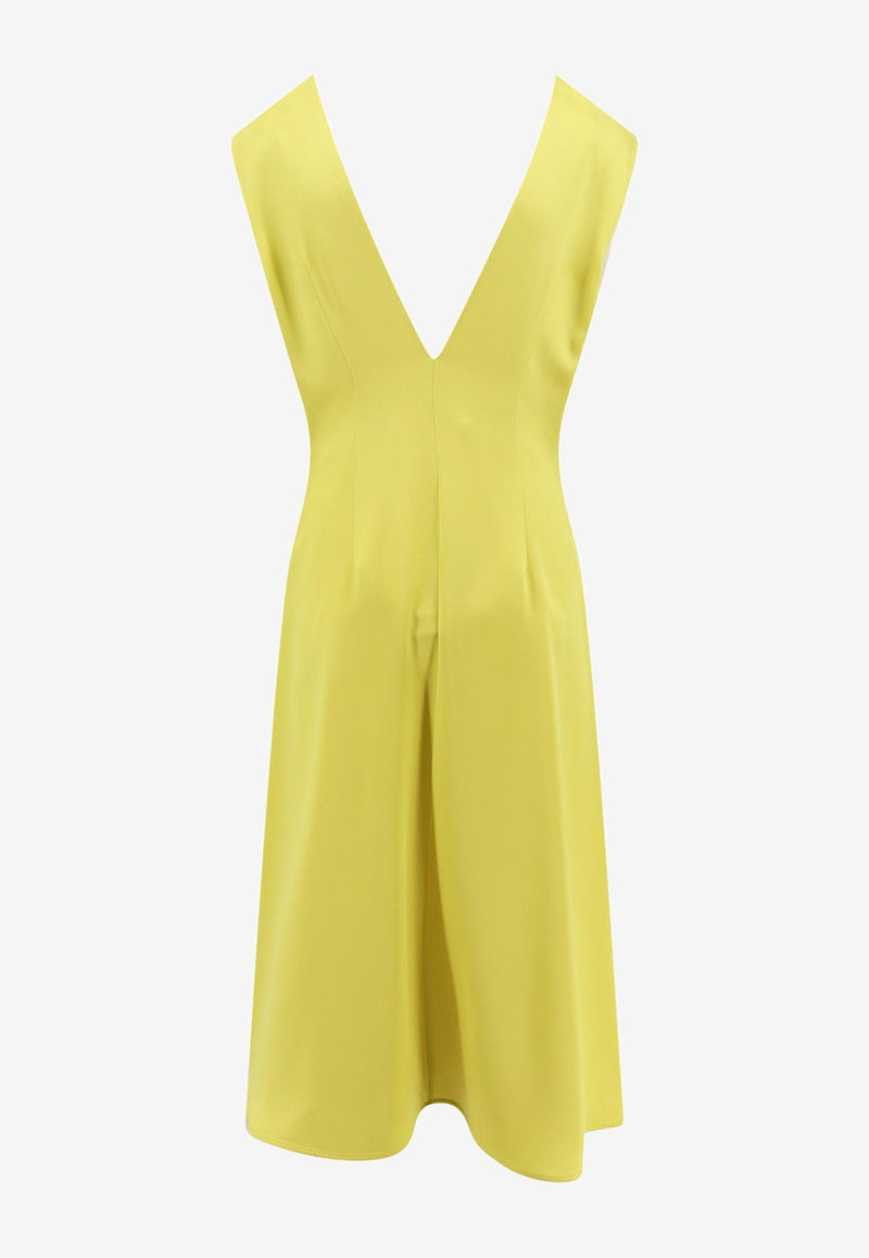 Jil Sander Satin Draped Midi Dress Yellow J01CT0161J76018_341_Yellow_29845134