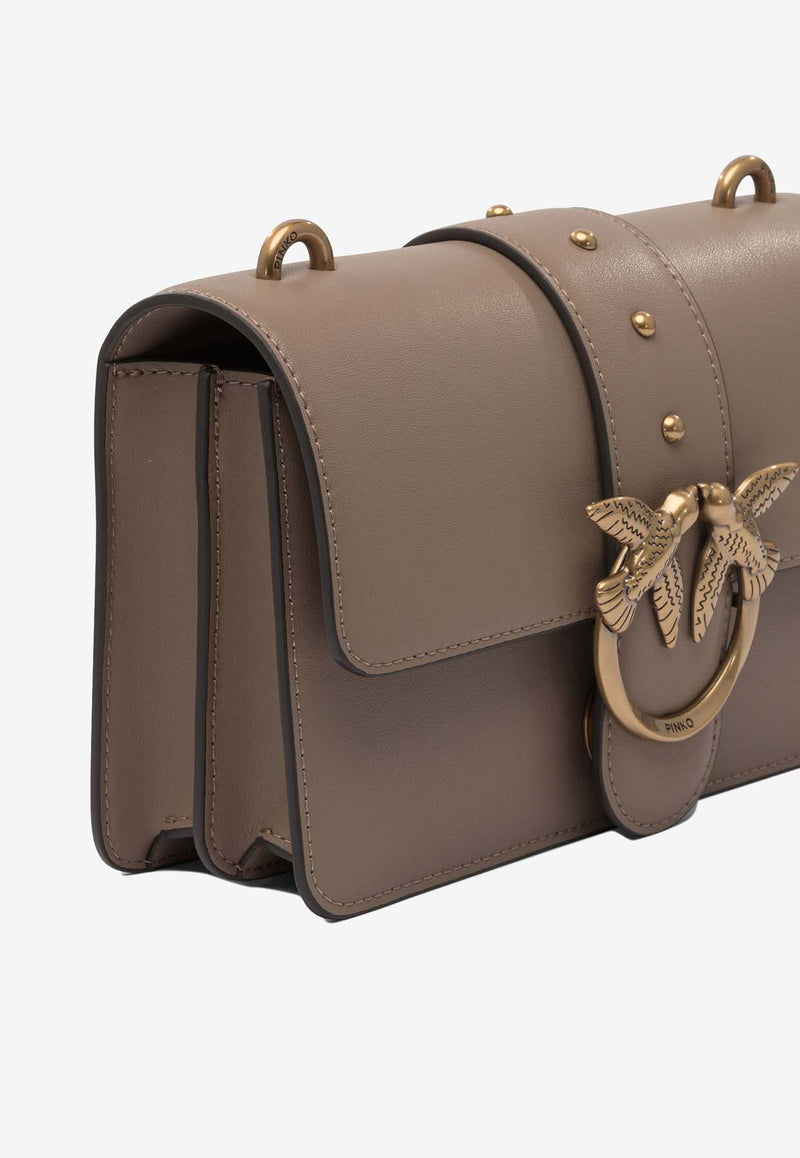 PINKO Mini Love One Leather Shoulder Bag Beige 105856A0F1D01Q_0932e491-45c3-4110-8191-148a84b169b5