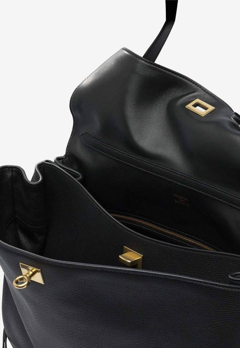 Balenciaga Large Rodeo Leather Shoulder Bag Black 7897442ABV51000_faef7261-c8d3-4b10-8122-5f237fefbc21