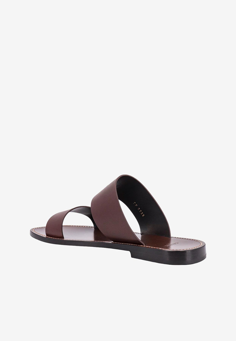 Celine Lerins Leather Sandals Brown 353893778C_19DK_Brown_29853207