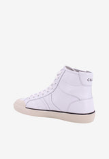 Celine Alan AS-01 Leather High-Top Sneakers White 356243985C_01OP_White_29851383