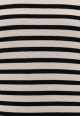 Celine Heritage Cashmere Stripe Turtleneck Sweater Monochrome 2ADV4240U_01CB_White_29852452