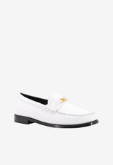 Celine Triomphe Leather Loafers White 334773602C_01BC_White_29851866