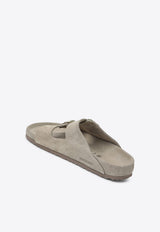 Birkenstock Arizona Suede Leather Slides Taupe 1018443SUE/S_BIRKE-AT